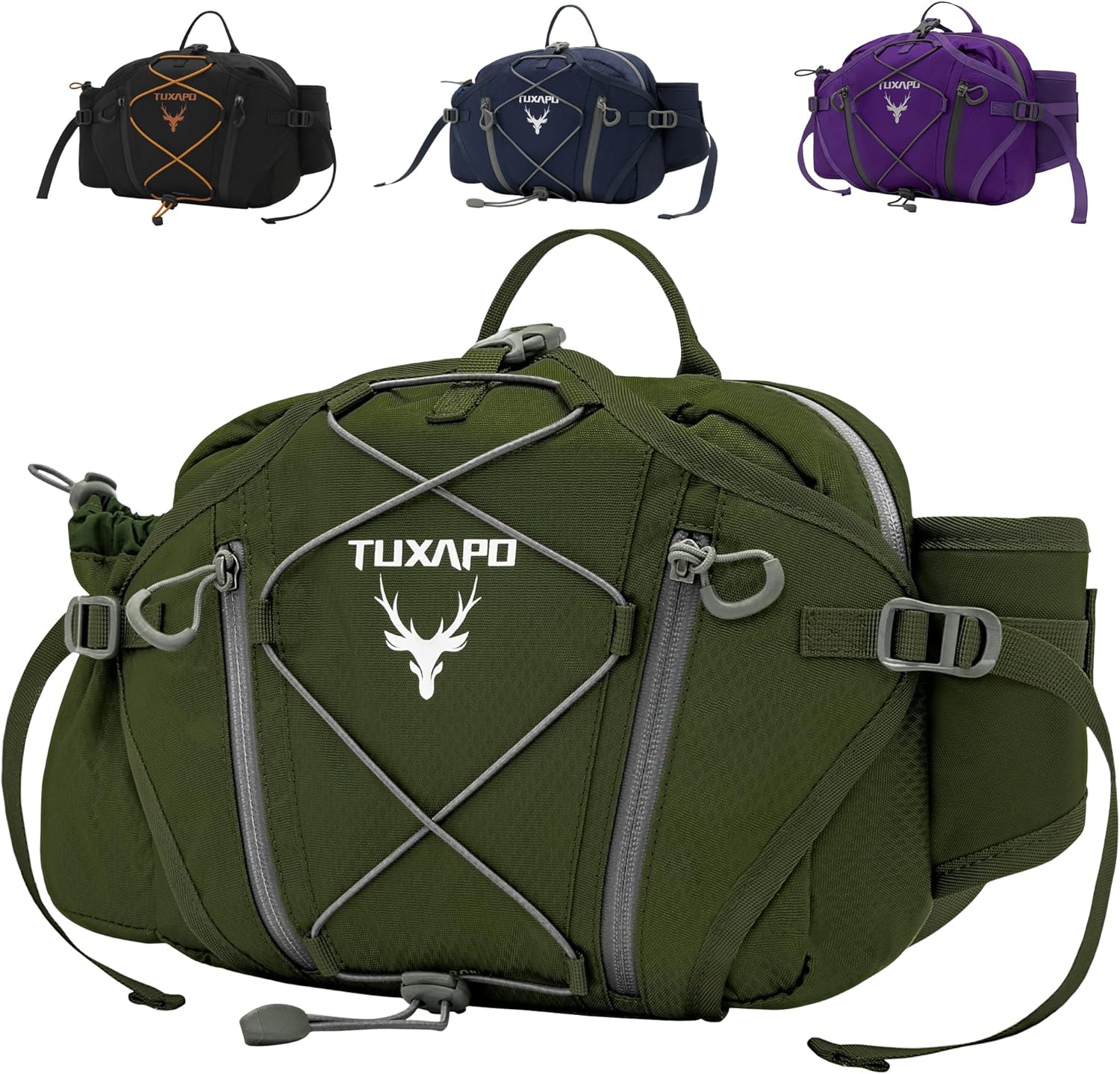 Fanny Pack for Men Green Waist Bags for Running and Travel