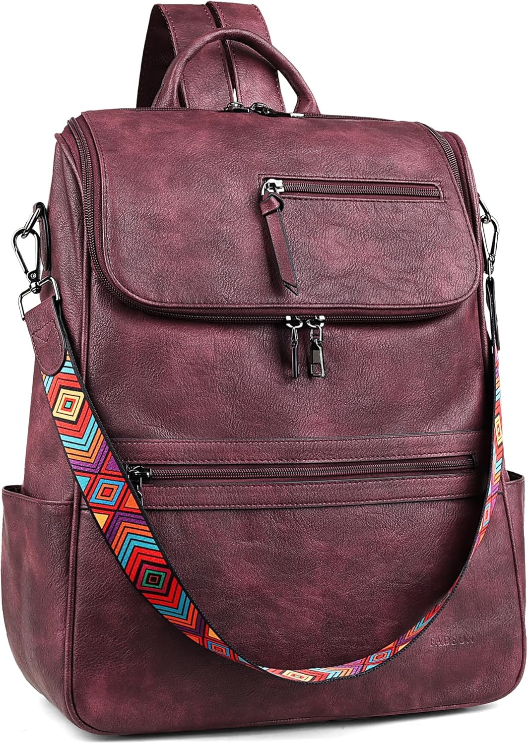 FADEON Leather Laptop Backpack for Women - Stylish Travel Bag