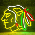 Ice Hockey Neon Sign for Man Cave - Hockey Player LED Wall Light