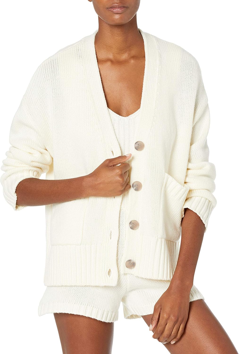 The Drop Women's Brigitte Cotton Blend Chunky Cardigan Review