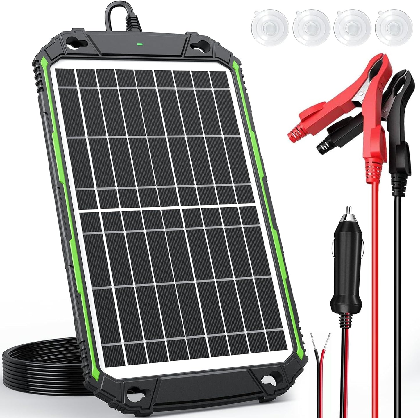 13W 12V Solar Battery Charger Maintainer with Smart MPPT Tech