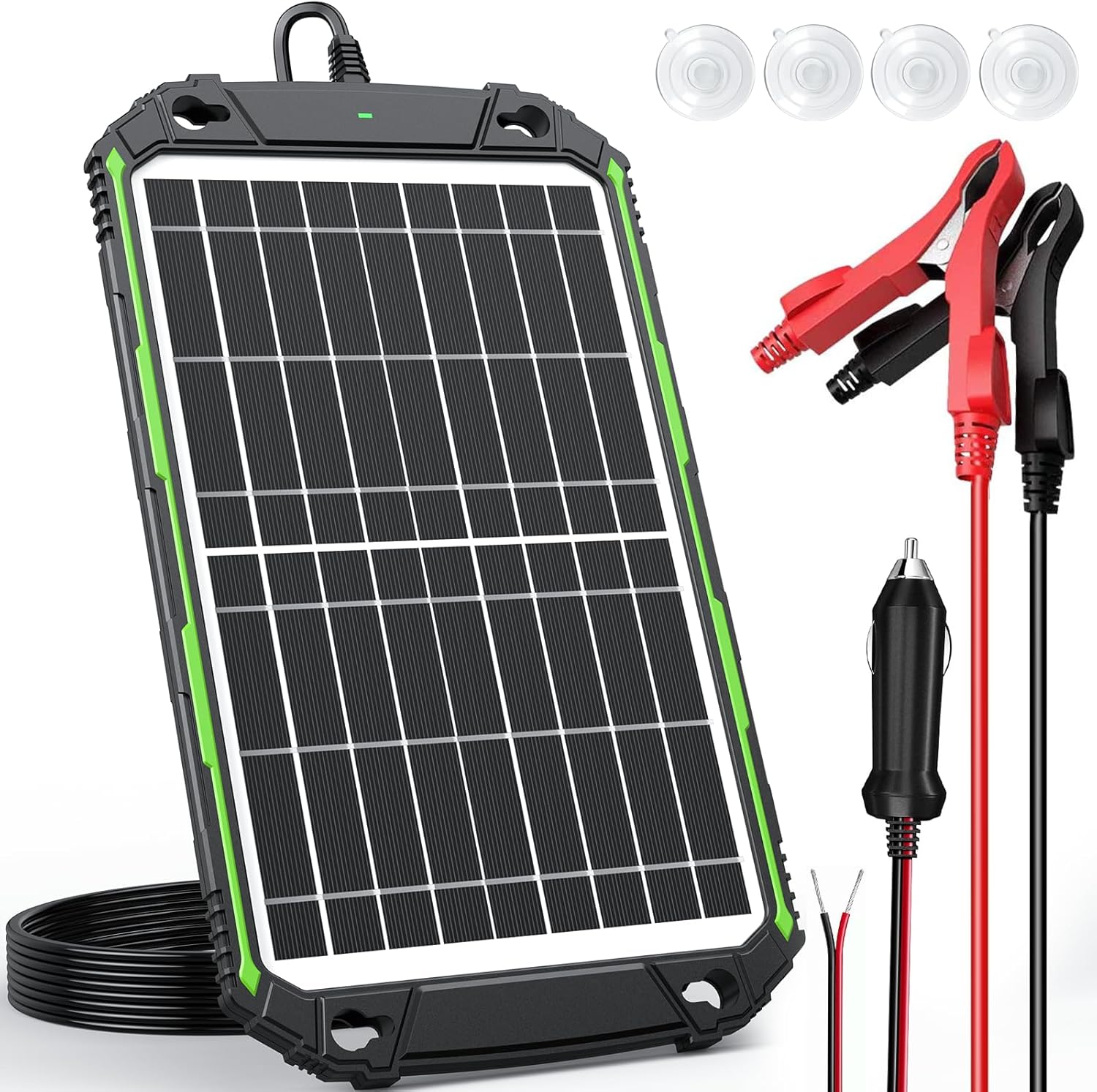 13W 12V Solar Battery Charger Maintainer with Smart MPPT Tech