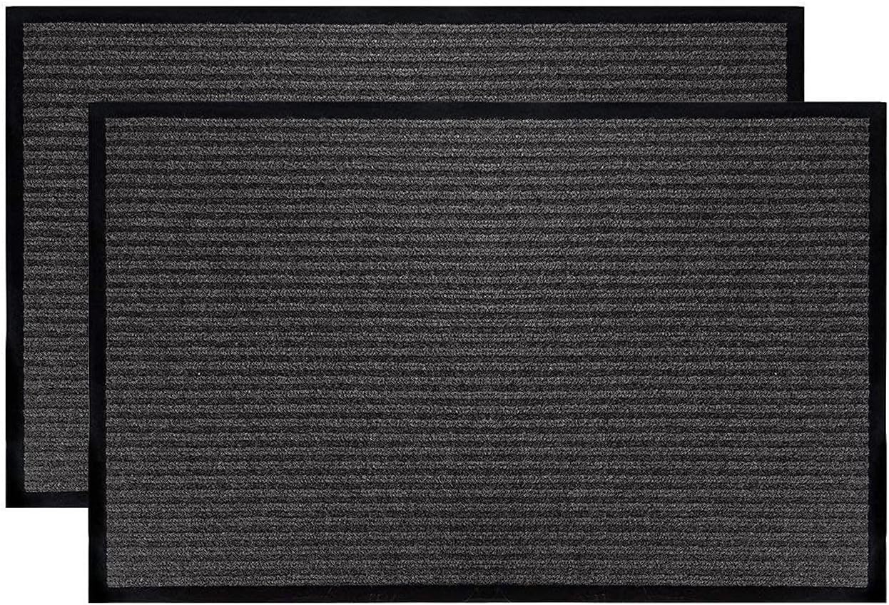 LuxUrux Heavy-Duty Rubber Door Mats - Durable Indoor/Outdoor Rugs