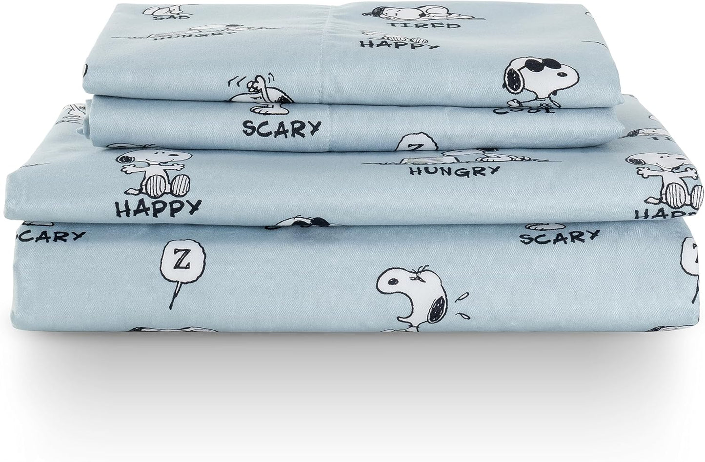Peanuts Kids Sheet Set Full Size with Snoopy Design for Comfort