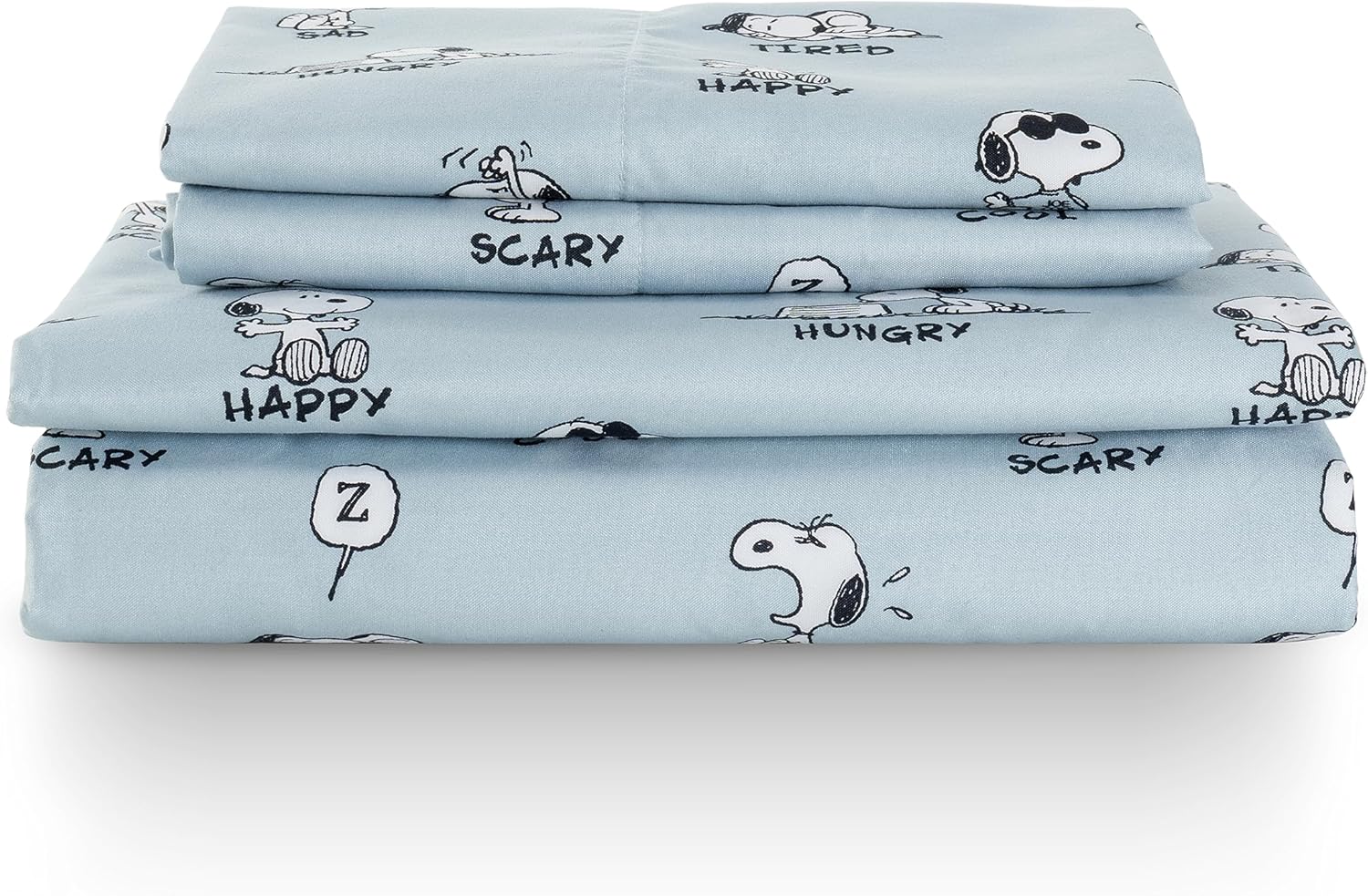 Peanuts Kids Sheet Set Full Size with Snoopy Design for Comfort