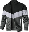 HYPESTFIT Mens Lightweight Bomber Jacket - Casual Color Block Varsity