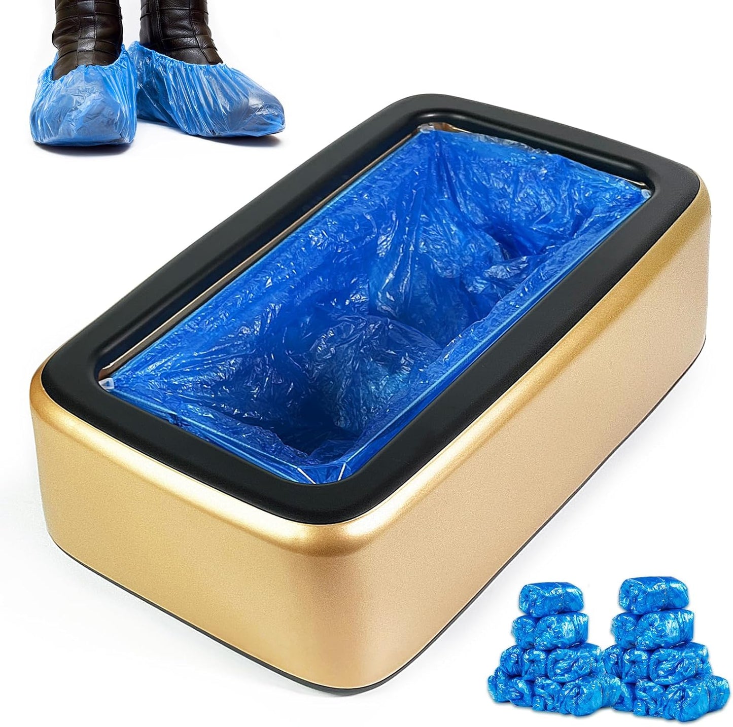 Automatic Shoe Cover Dispenser with 200 Disposable Booties