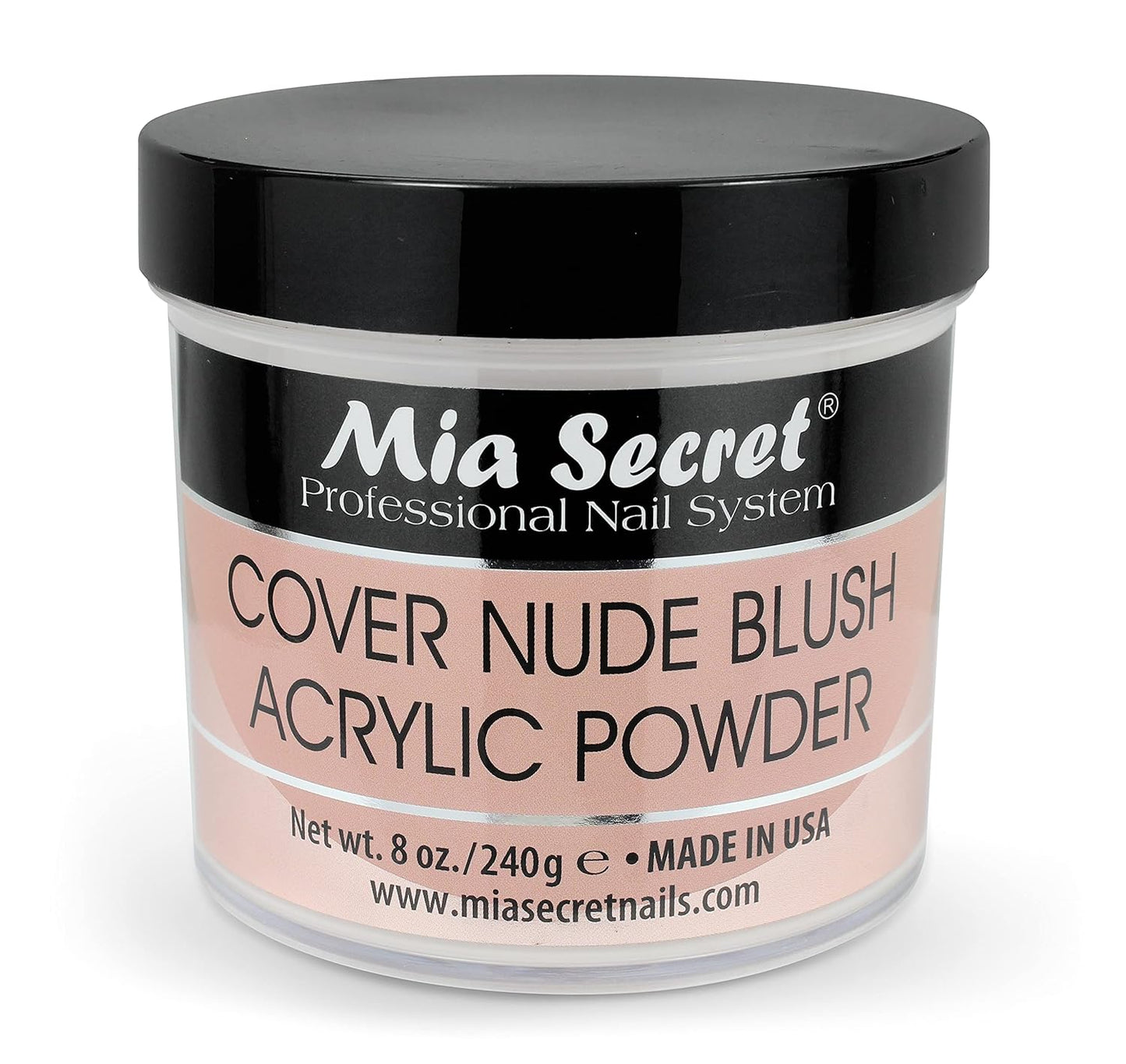 Nude Blush Acrylic Powder Cover for Flawless Nail Art Designs