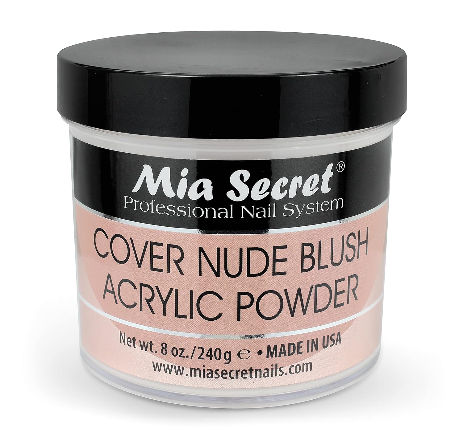 Nude Blush Acrylic Powder Cover for Flawless Nail Art Designs