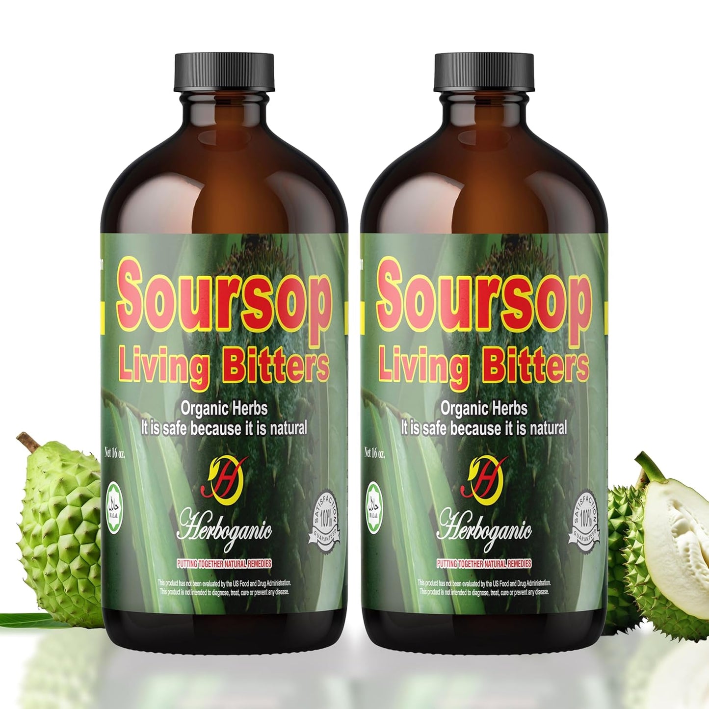 Herboganic Soursop Living Bitters for Optimal Health and Wellness