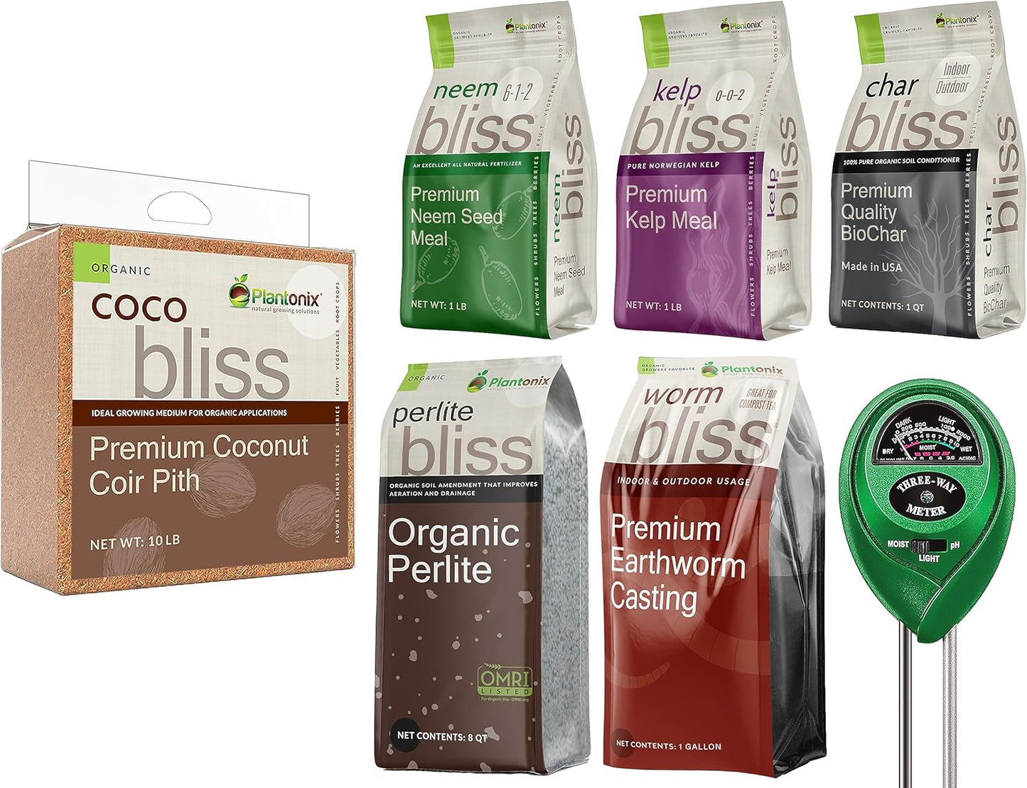 Organic Gardening Bundle with Coco Coir, Perlite, and More