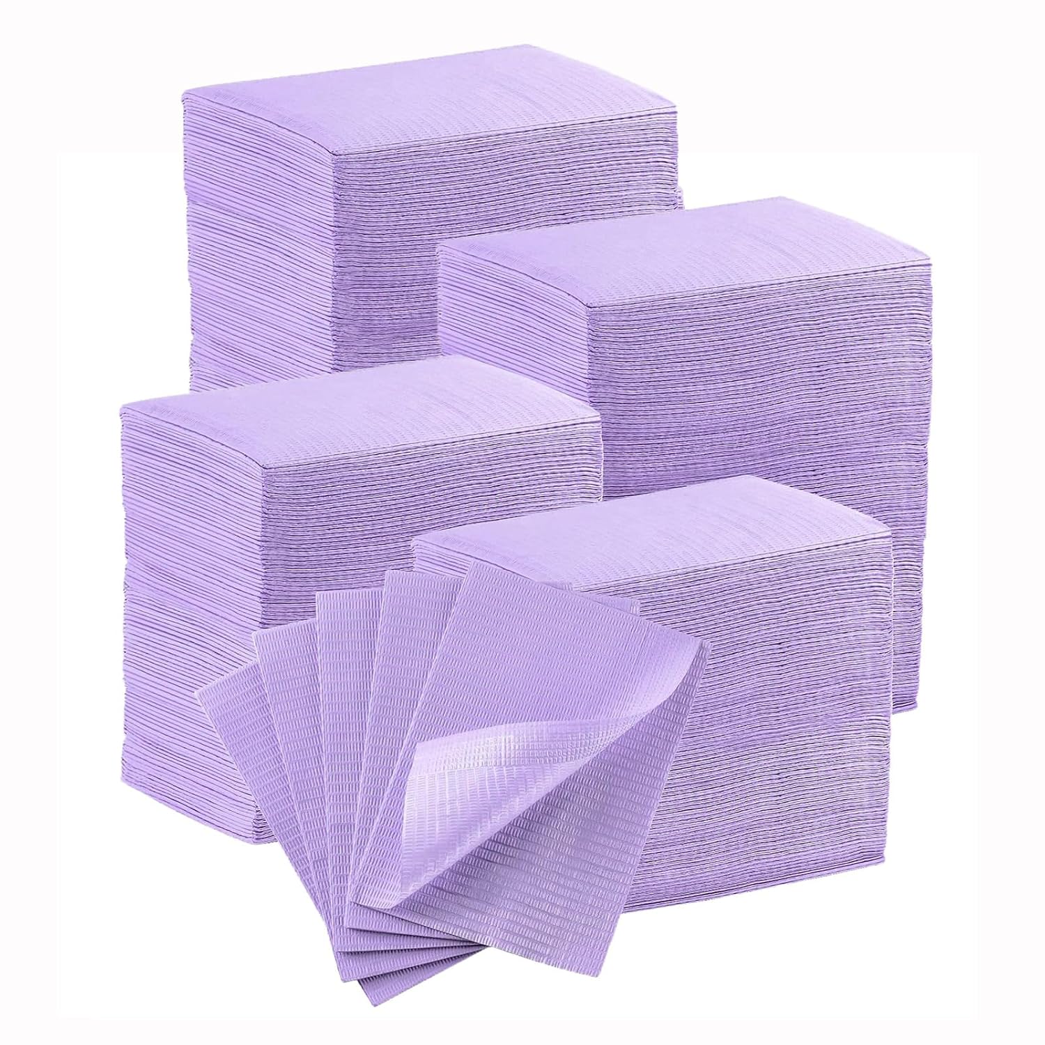 JMU 750 Dental Bibs - 2-Ply Paper & 1-Ply Film Protection