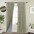 KOUFALL Light Sage Green Blackout Curtains for Bedroom and Living Room