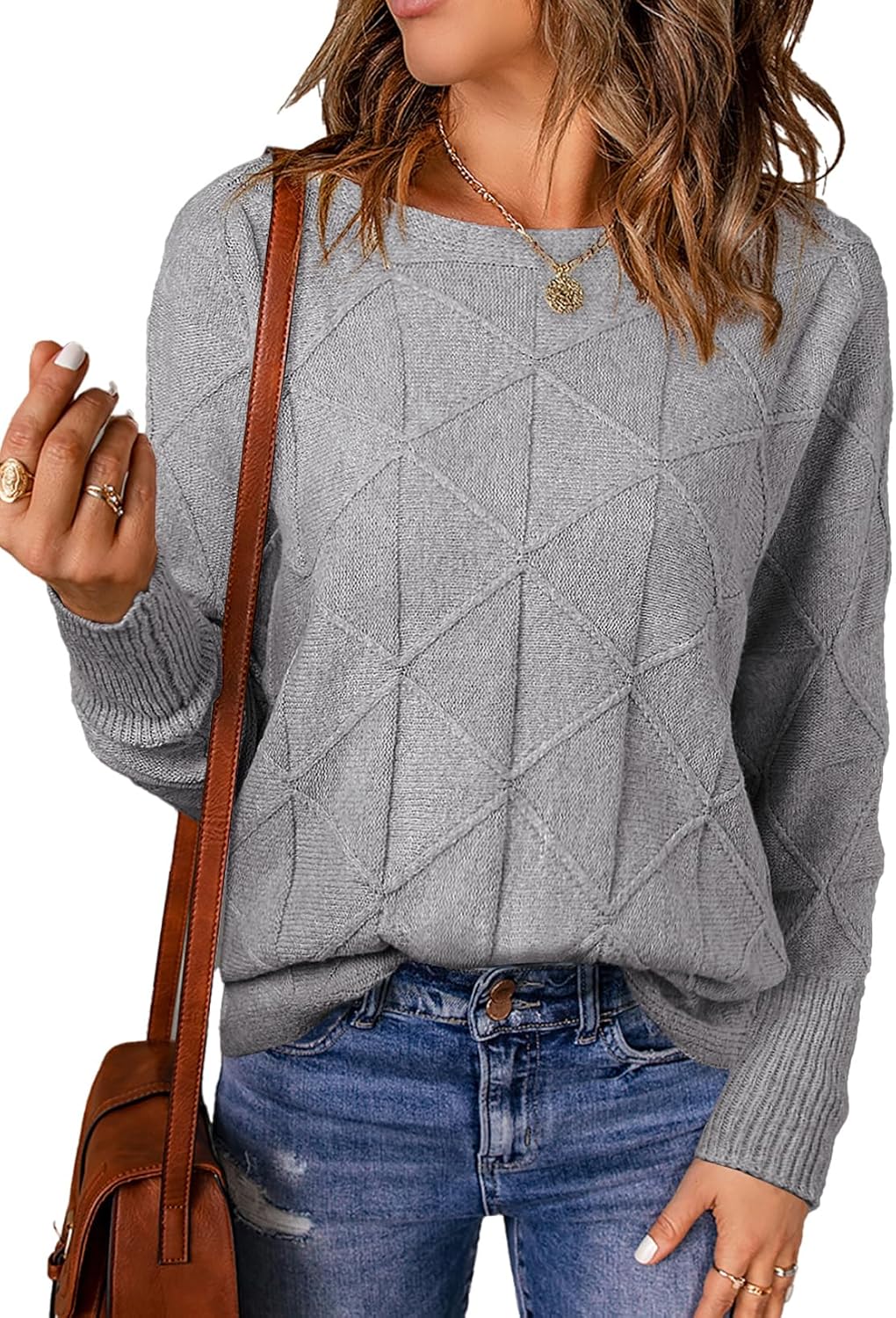 EVALESS Casual Crewneck Sweaters for Women Fall Winter 2025