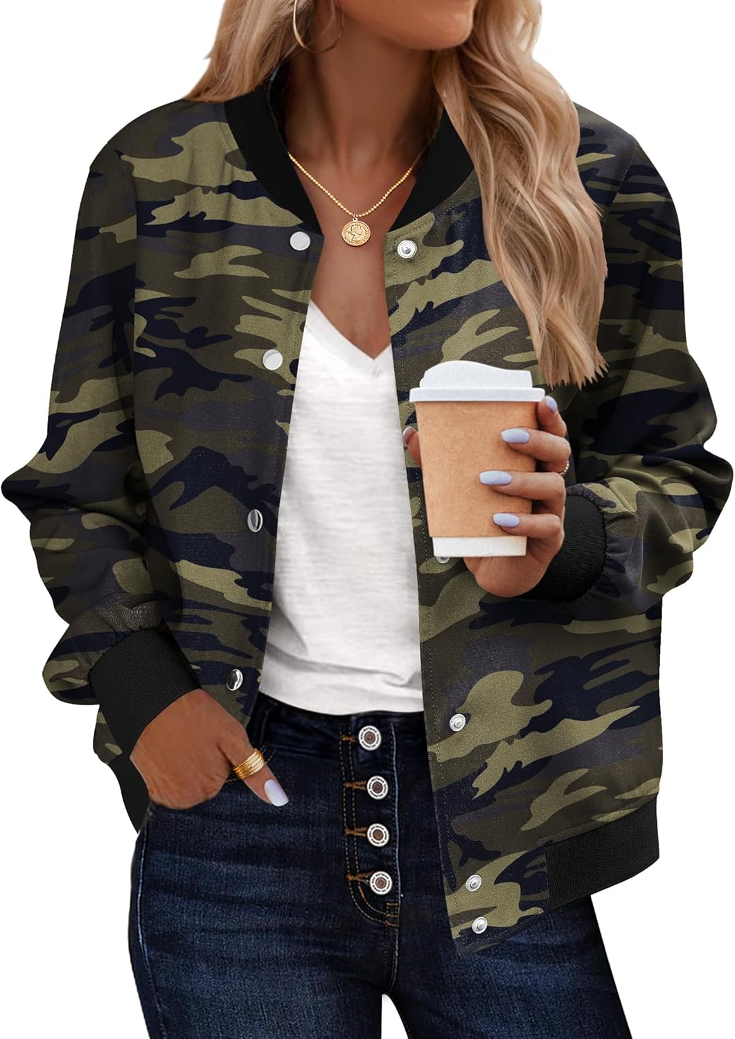 Zeagoo Bomber Jacket Women Lightweight Casual Fall Fashion 2025