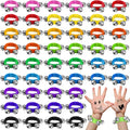 48 Pcs Wrist Band Jingle Bells Set - Colorful Adjustable Hand
