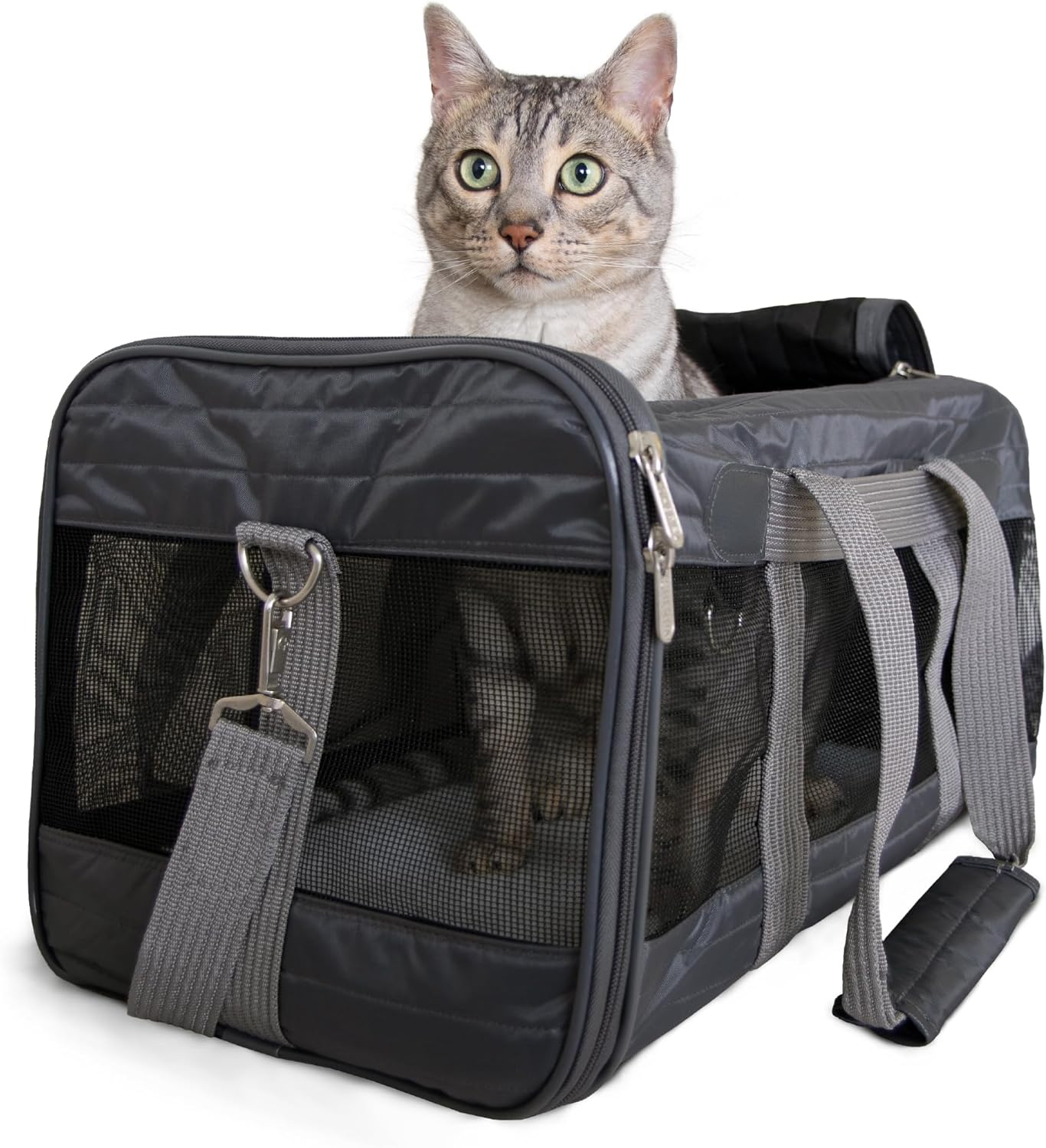 Sherpa Pet Carrier for In-Cabin Travel with Locking Zippers