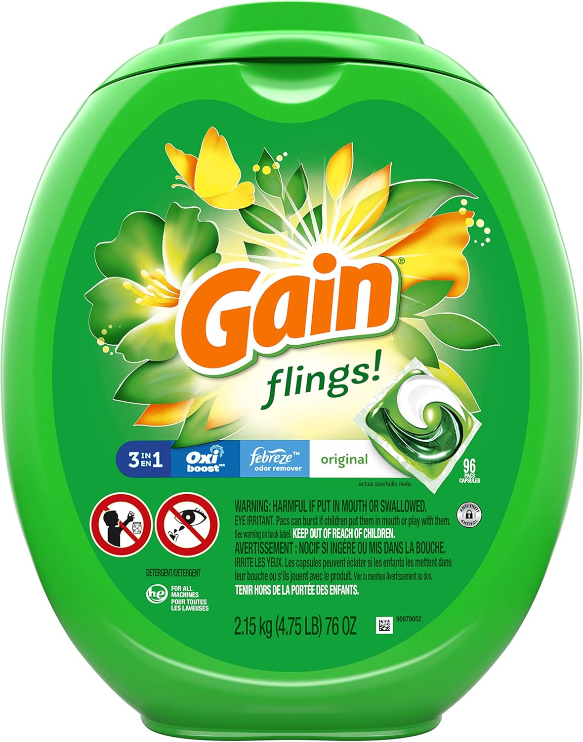 Gain flings! Laundry Detergent Pods for Fresh and Clean Clothes