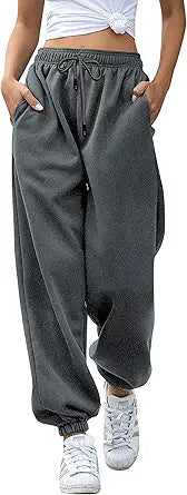 Cinch Bottom Sweatpants for Women with Pockets - Comfortable Fit