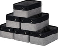 Storage Baskets for Shelves Linen Collapsible Organizer Bins - Set