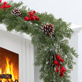 6.5FT Christmas Garland with Star Lights for Festive Decor