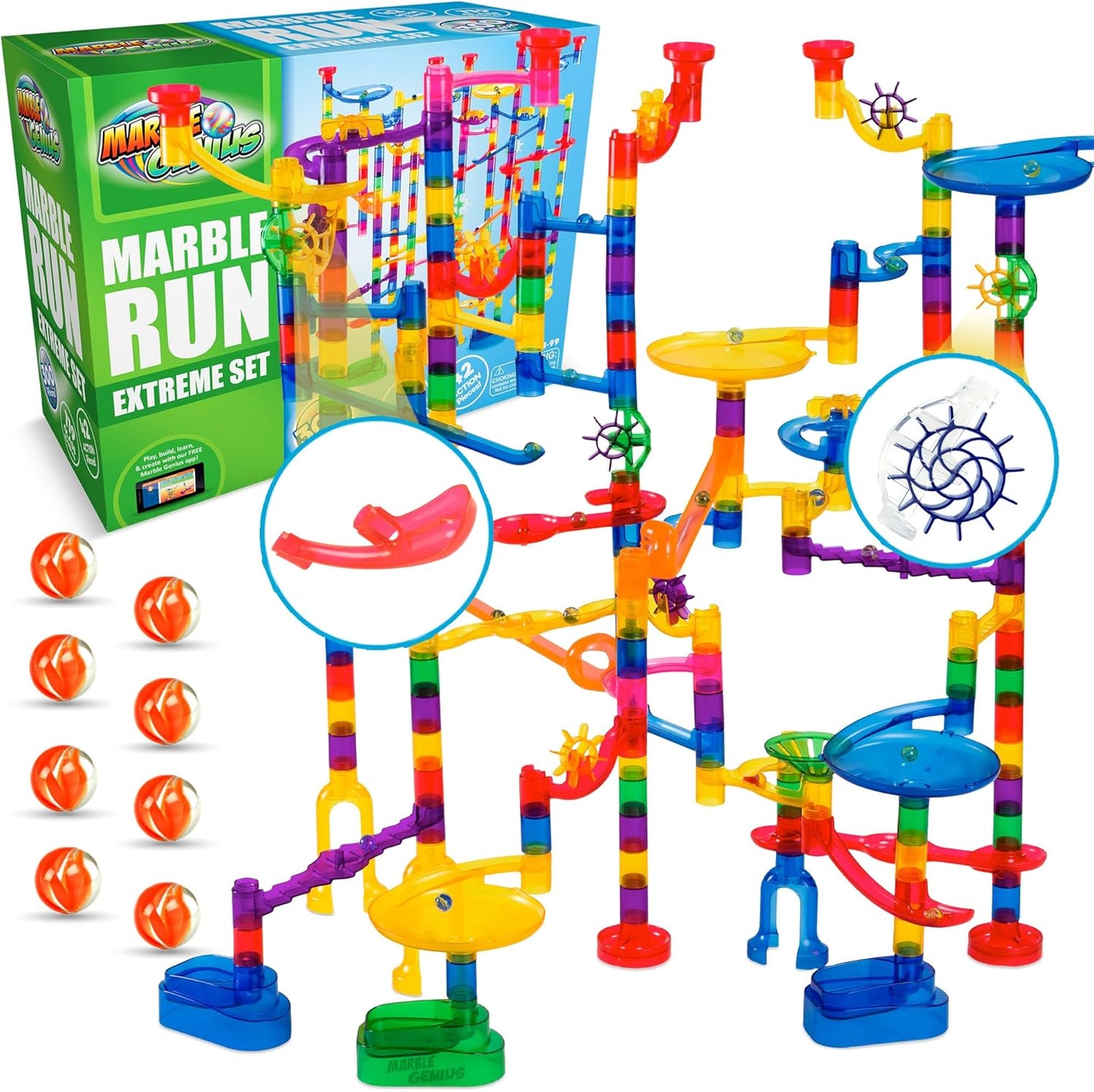 Marble Genius Marble Run Set - 300 Pieces for All Ages
