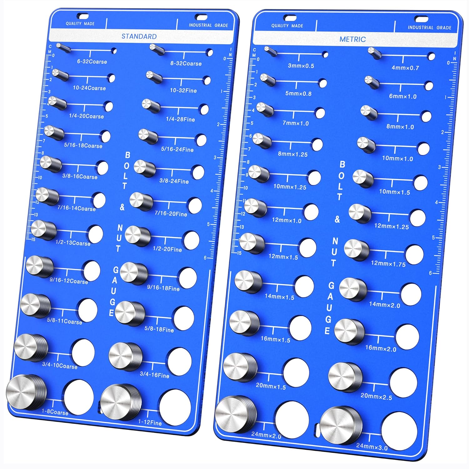 44 Thread Checker for Nut and Bolt Identification - Durable Tool