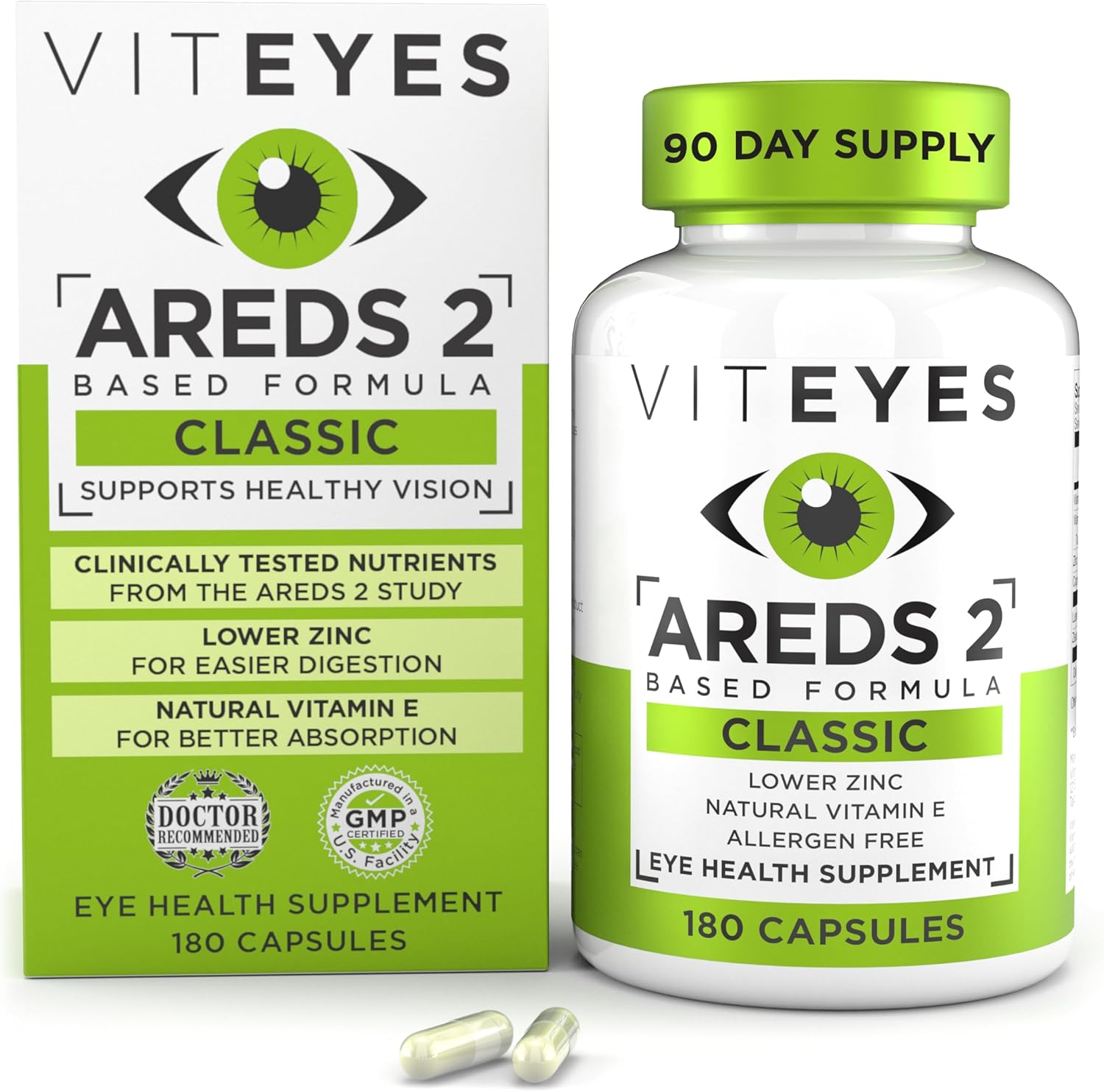 Viteyes AREDS 2 Eye Vitamins for Macular Support and Health