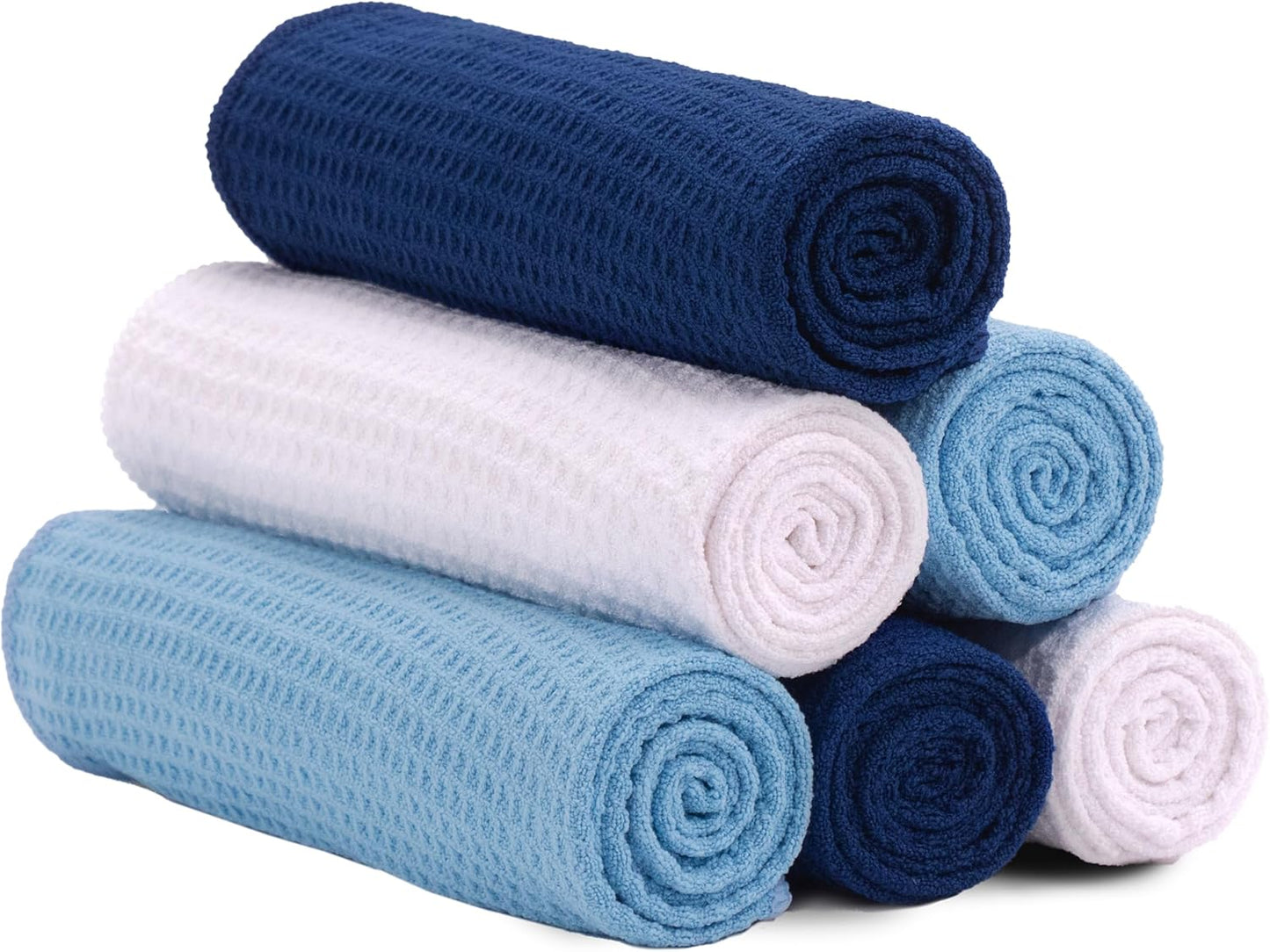 6 Pack Microfiber Gym Towels, Absorbent & Compact