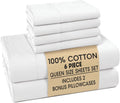 Casa Platino Queen Cotton Sheets Set 6-Piece - Crisp Percale Comfort