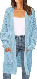 ZESICA Women's Long Batwing Sleeve Chunky Knit Cardigan - Cozy