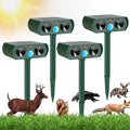 Solar Ultrasonic Animal Repeller 4 Pack - Humane Yard Protection