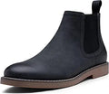 Vostey Chelsea Boots for Men - Classic Black Ankle Slip Ons