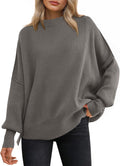 ANRABESS Women Oversized Sweater - Cozy Batwing Crewneck for Fall