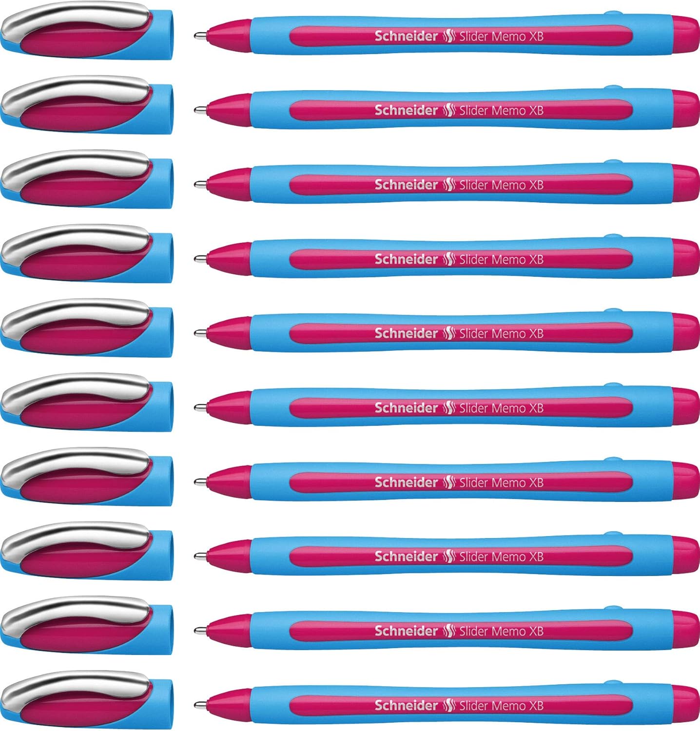 Schneider Slider Memo XB Ballpoint Pen Set with Pink Ink