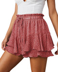 Flowy Shorts for Women Casual Boho Floral Skorts (Style R1YC)