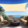 Custom Size 13ft x 19ft Beige Rectangle Sun Shade Sail - Tailored Fit