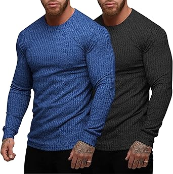 COOFANDY Men's Muscle T-Shirt 2 Pack for Gym and Casual Wear