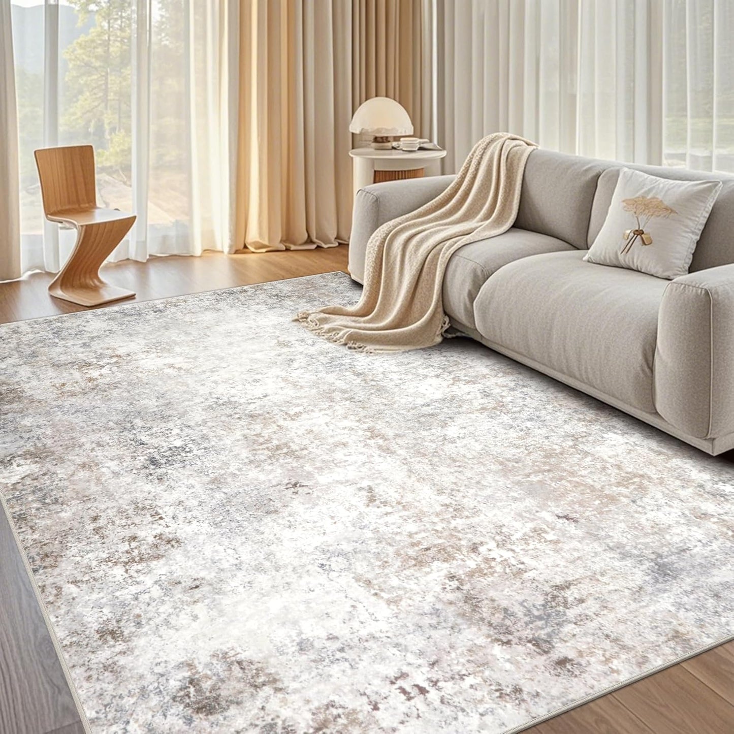 Washable 8x10 Area Rugs for Living Room and Bedroom Decor
