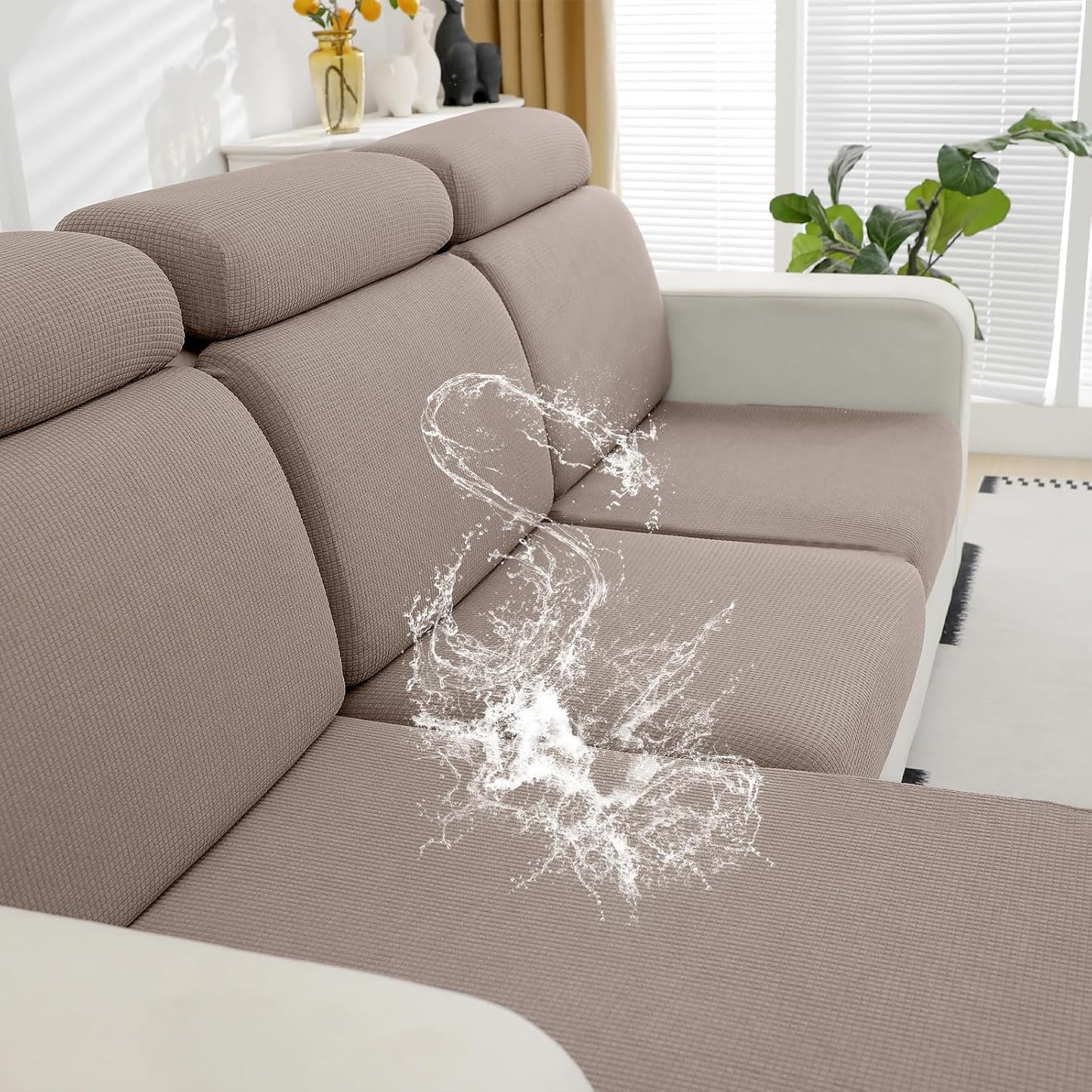 DISSA Waterproof Couch Cushion Covers for Pets and Families