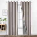 Joydeco Greyish White Blackout Curtains 120 in Length - Thermal