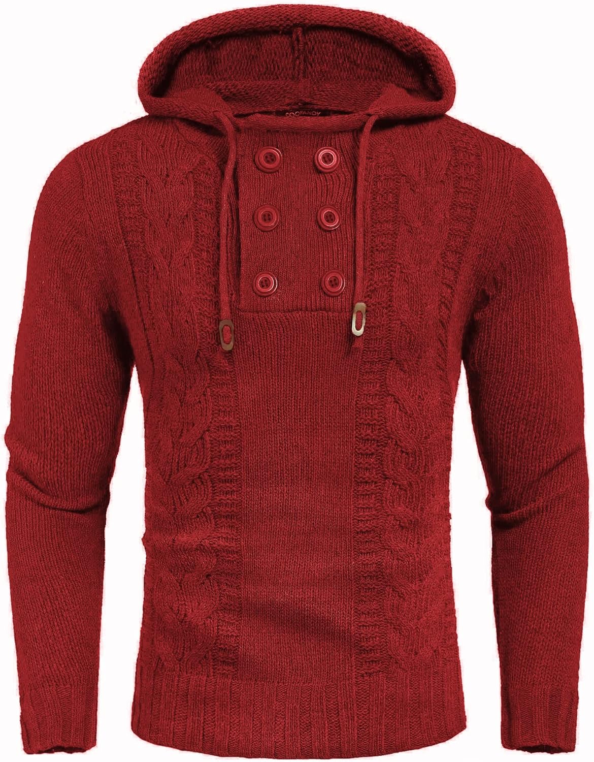 COOFANDY Mens Knit Pullover Hoodies for Stylish Comfort Wear