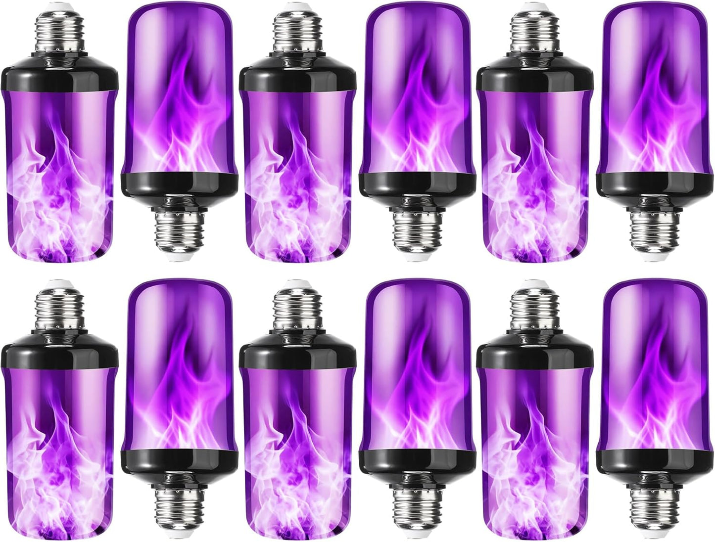 VIHOSE 12 Pcs Flickering Light Bulbs for Halloween Decor