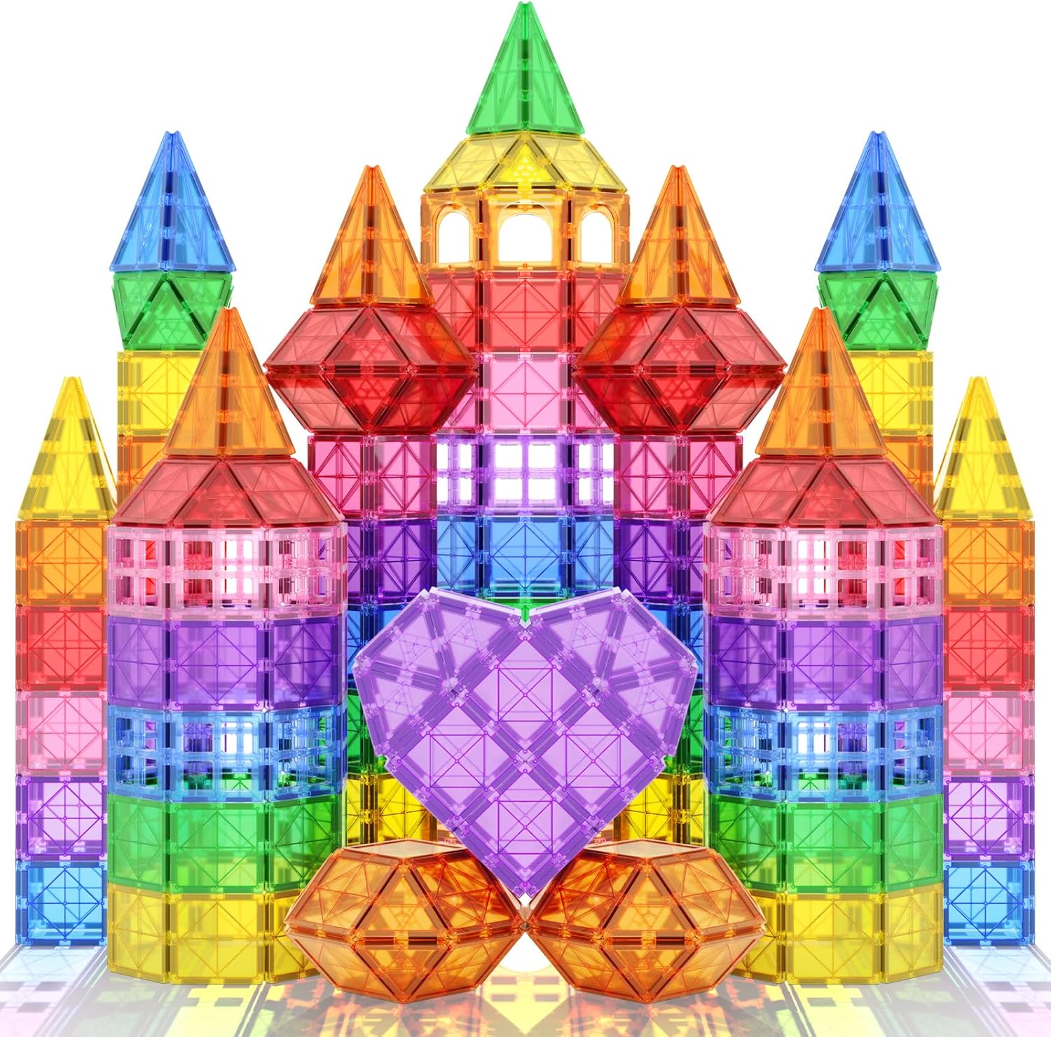 Magnetic Tiles for Kids - Sensory STEM Building Blocks Fun