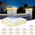 LETMY 12 Pack Solar Post Cap Lights Outdoor - 3 Modes, Brighter LEDs