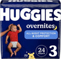 HUGGIES Nighttime Baby Diapers Overnites Size 3 - Up to 12 Hour