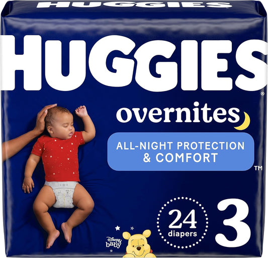 HUGGIES Nighttime Baby Diapers: 12-Hour Dryness, Size 3