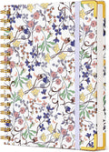 Cute Spiral Notebook Journal for Women - Purple Floral A5 Hardcover