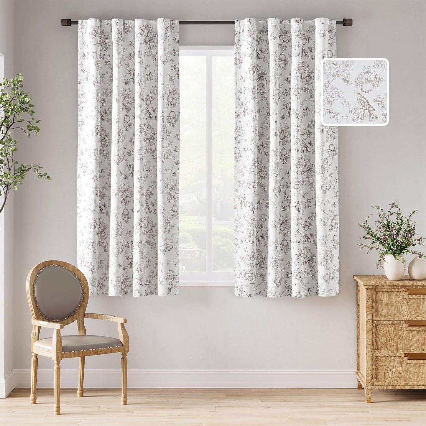 jinchan Blackout Floral Curtains for Cozy Bedrooms