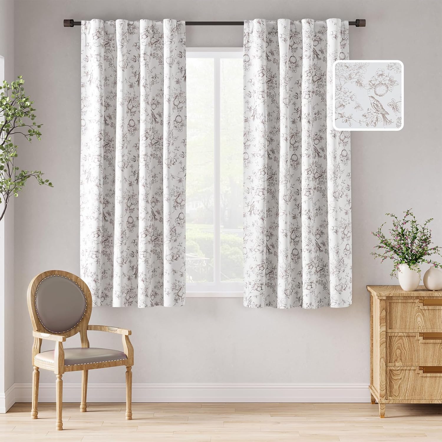 jinchan Blackout Floral Curtains for Cozy Bedrooms